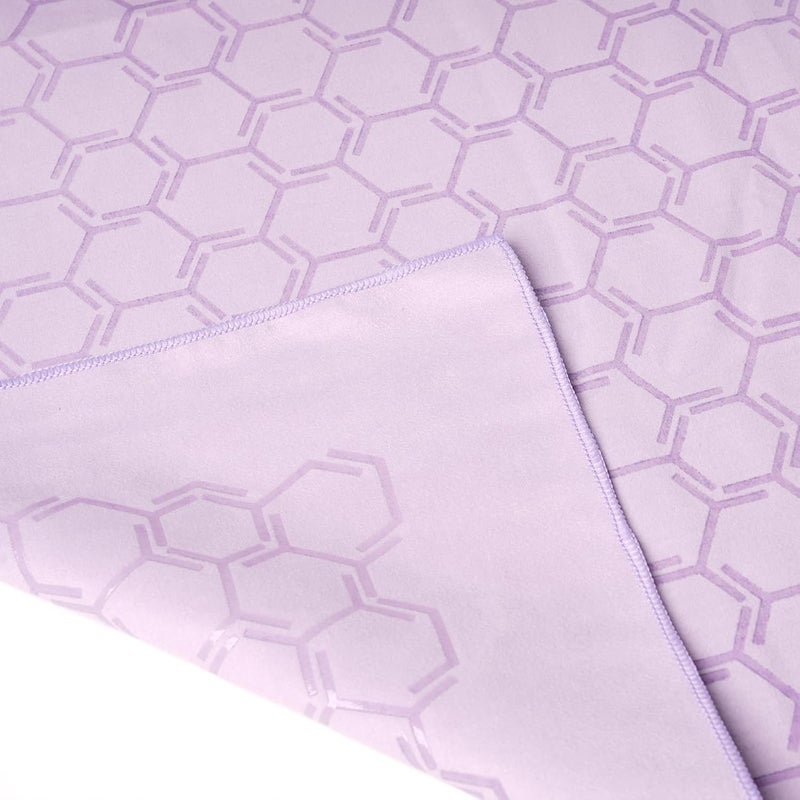Eunzel Yoga Towel for Hot Yoga,Non-Slip Double Sided Silicone Grip Towel Absorbent Microfiber Towel for Hot Yoga, Vinyasa and Power 26.5"x72", Taro Purple - Image 3